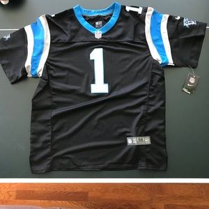 Black and Teal Cam Newton Jersey